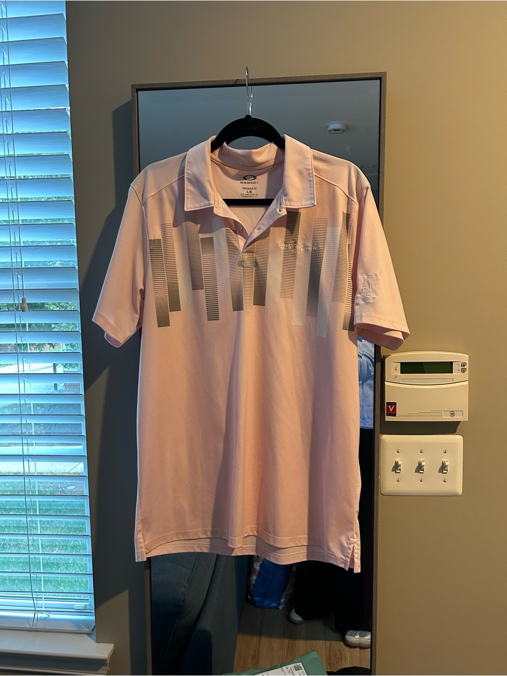 Oakley The Players Men’s Pink Golf Polo Shirt Size Large